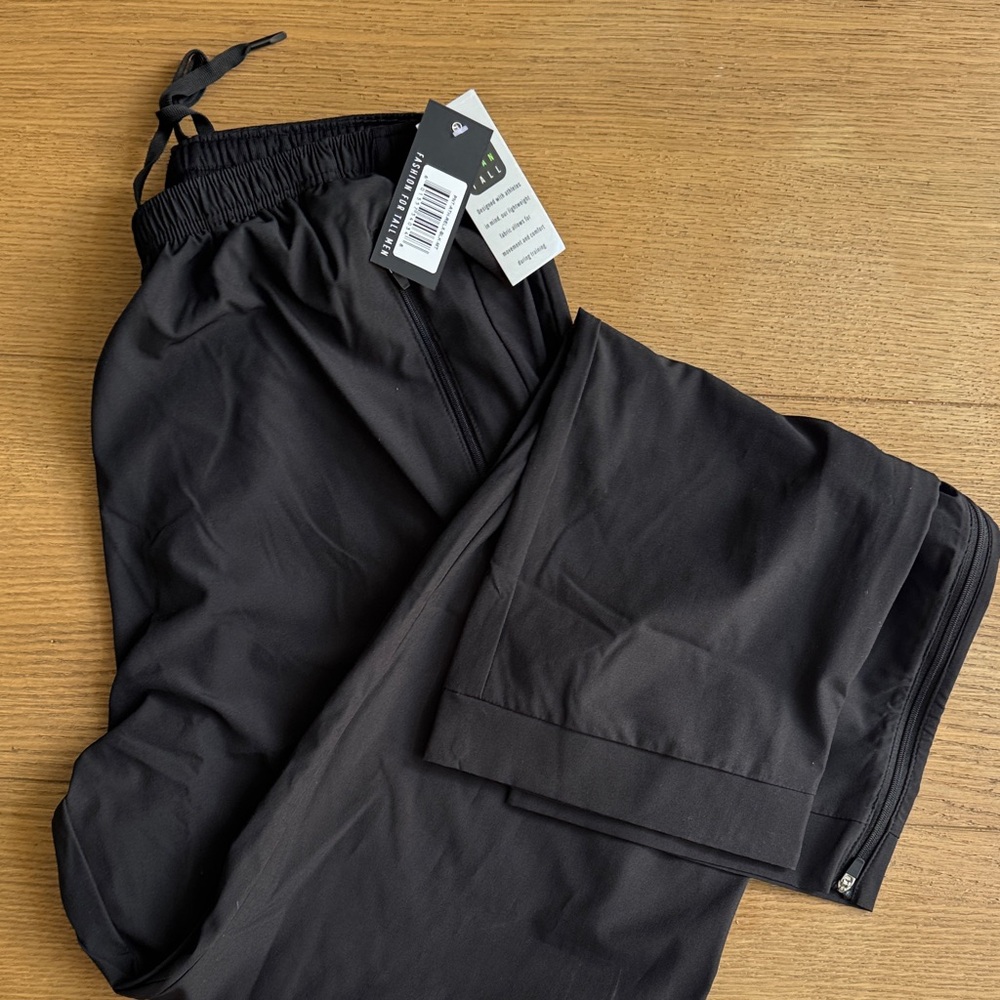 Men's Black Track Pants - American tall